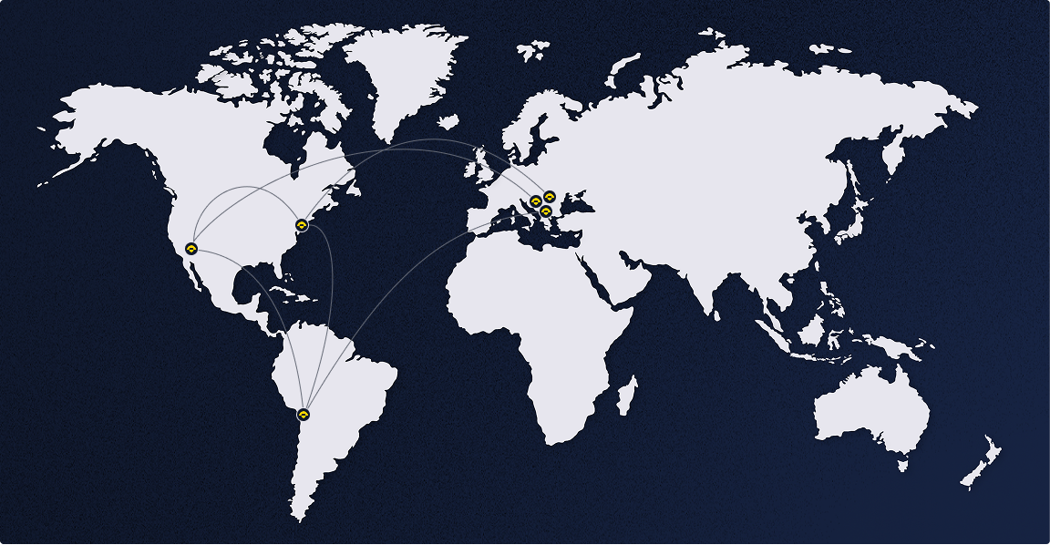Ubicaciones de Suntomine en el mundo