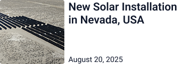 New solar installation in Nevada, USA
