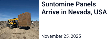 Suntomine panels arrive in Nevada, USA