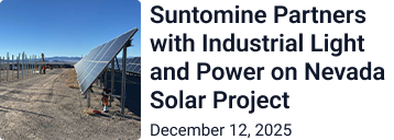 Suntomine partners with Industrial Light and Power on Nevada solar project